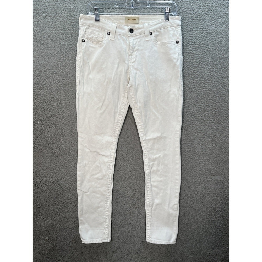 Big Star Jeans Womens 28R White Denim Maddie Skinny Stretch Western‎ Preppy